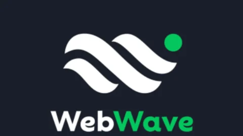 webwave logo on black background